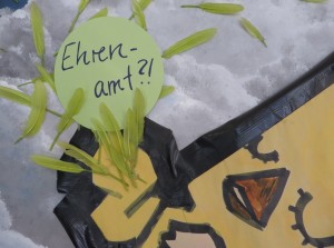 Ein Küken stellt die Frage nach dem Ehrenamt in den Raum. Foto: Claudia Hammermüller